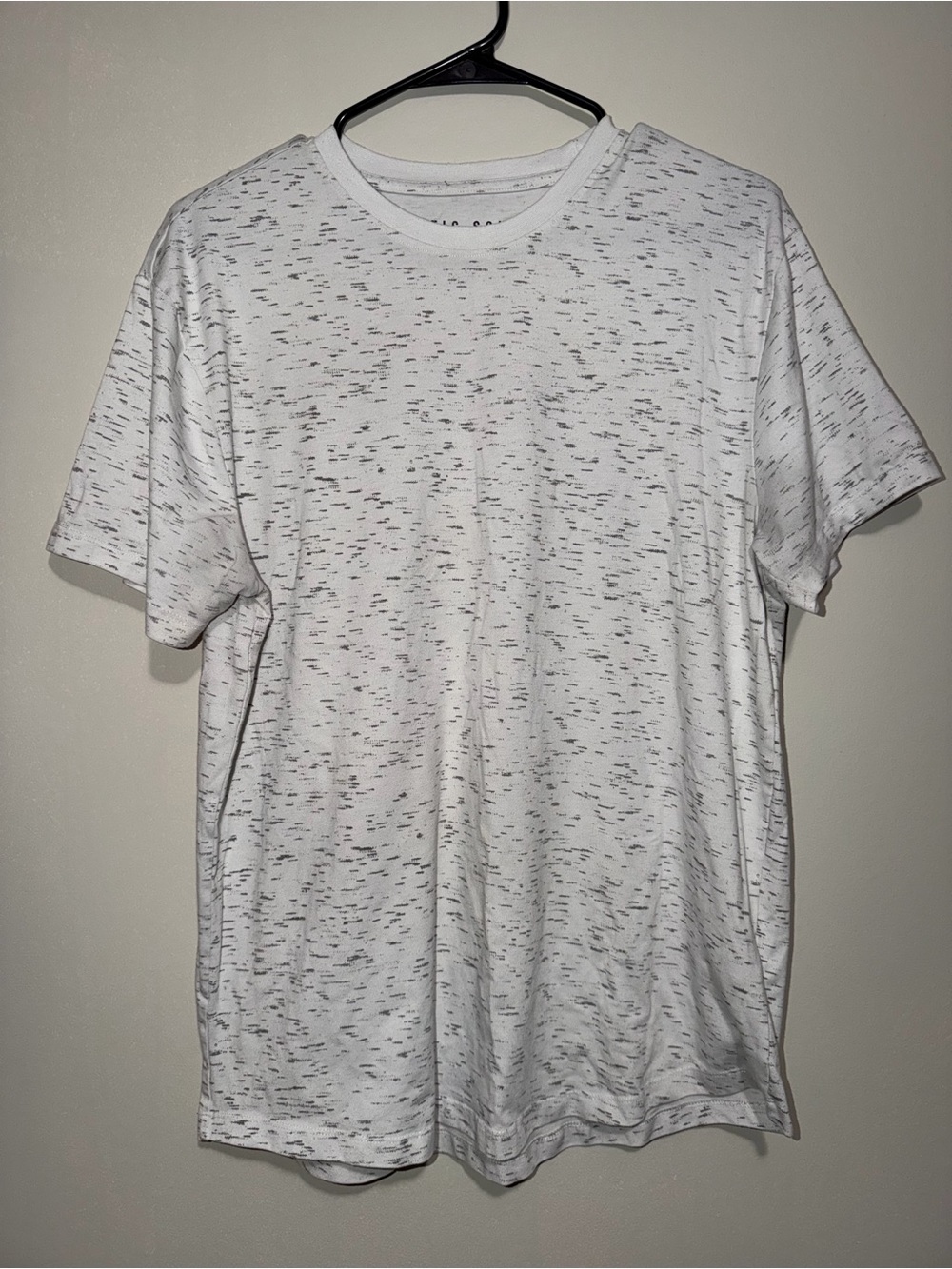 Rustic Souls Men’s Large White Space Dye Crew Neck T-Shirt Casual